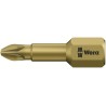 Wera Screwdriver Bit, 6.35 mm Hex Drive, Pozidriv PZ1 Tip, Chrome Plated Stainless Steel 05056910001