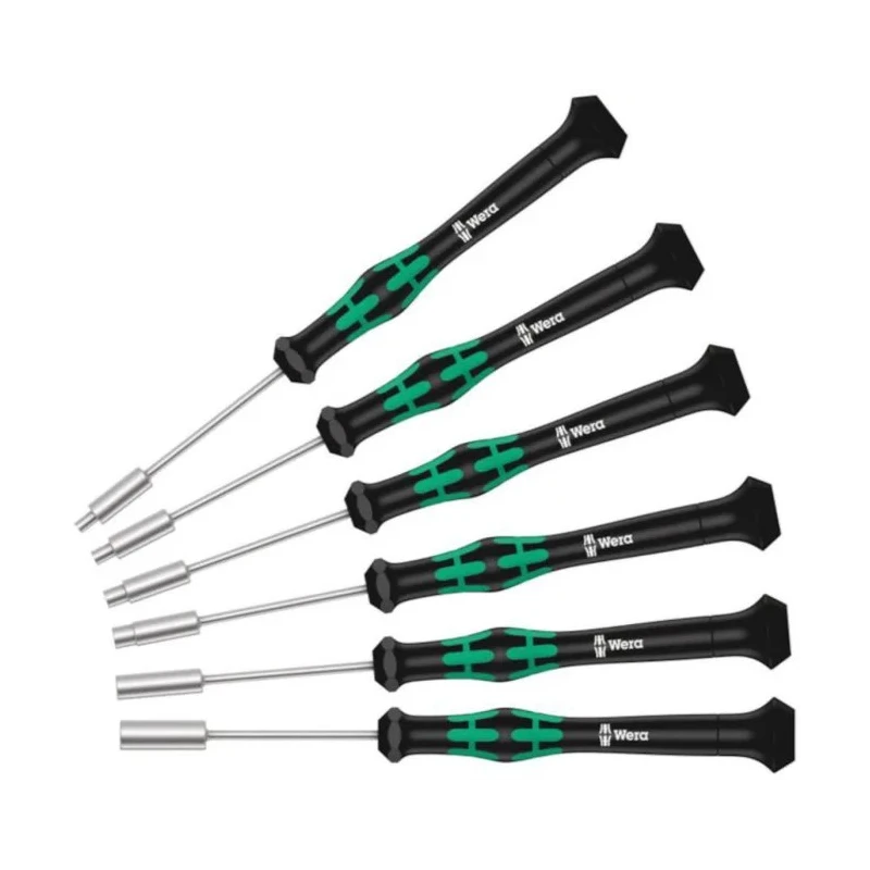 Wera Hexagon Precision Screwdriver Set, 6-Piece, Tip Sizes 2, 2.5, 3, 3.5, 4, 5 mm, Model 05118158001