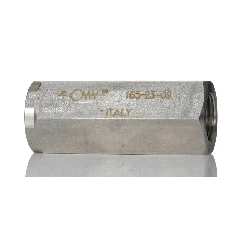 Parker RS PRO Stainless Steel Hydraulic Check Valve BSP 1/2 Inch Thread, 65 L/min Flow, 0.35 Bar Cracking Pressure 324-4966