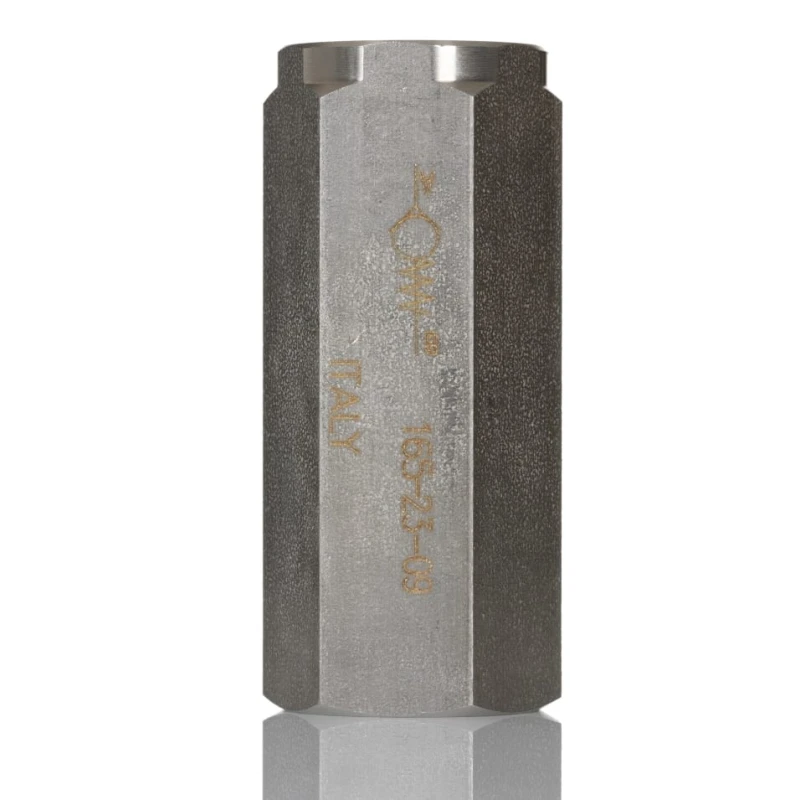 Parker RS PRO Stainless Steel Hydraulic Check Valve BSP 1/2 Inch Thread, 65 L/min Flow, 0.35 Bar Cracking Pressure 324-4966