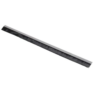 RS PRO Black Aluminium Nylon Brush Strip 45 mm Length 7.6 mm Width 66 mm Height 180° H-Profile 326-9820