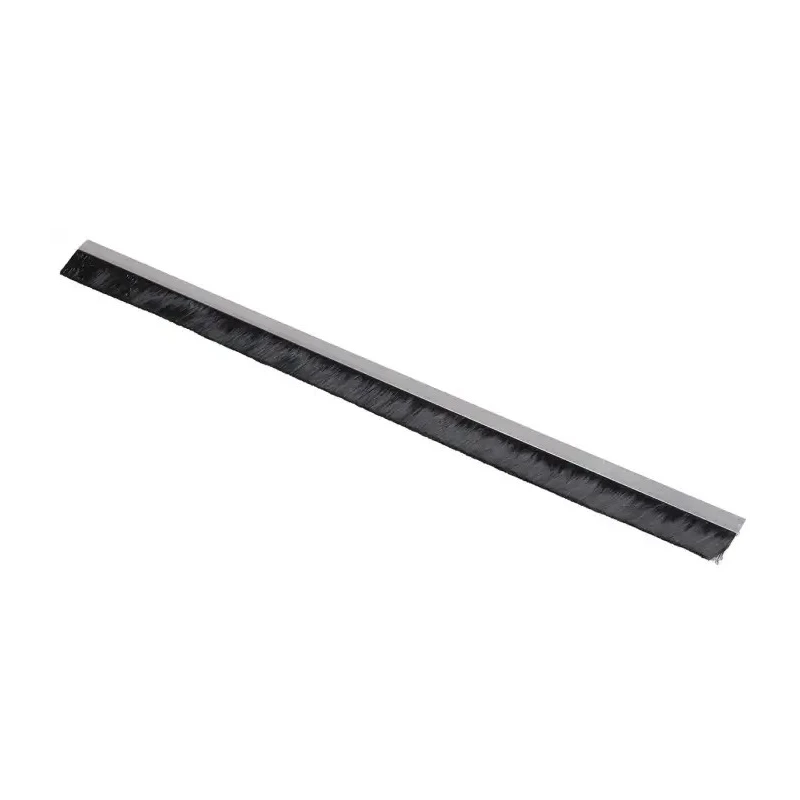 RS PRO Black Aluminium Nylon Brush Strip 45 mm Length 7.6 mm Width 66 mm Height 180° H-Profile 326-9820