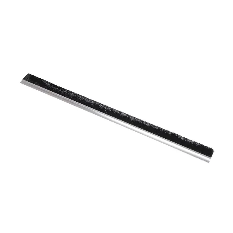 RS PRO Black Aluminium Nylon Brush Strip 45 mm Length 7.6 mm Width 66 mm Height 180° H-Profile 326-9820