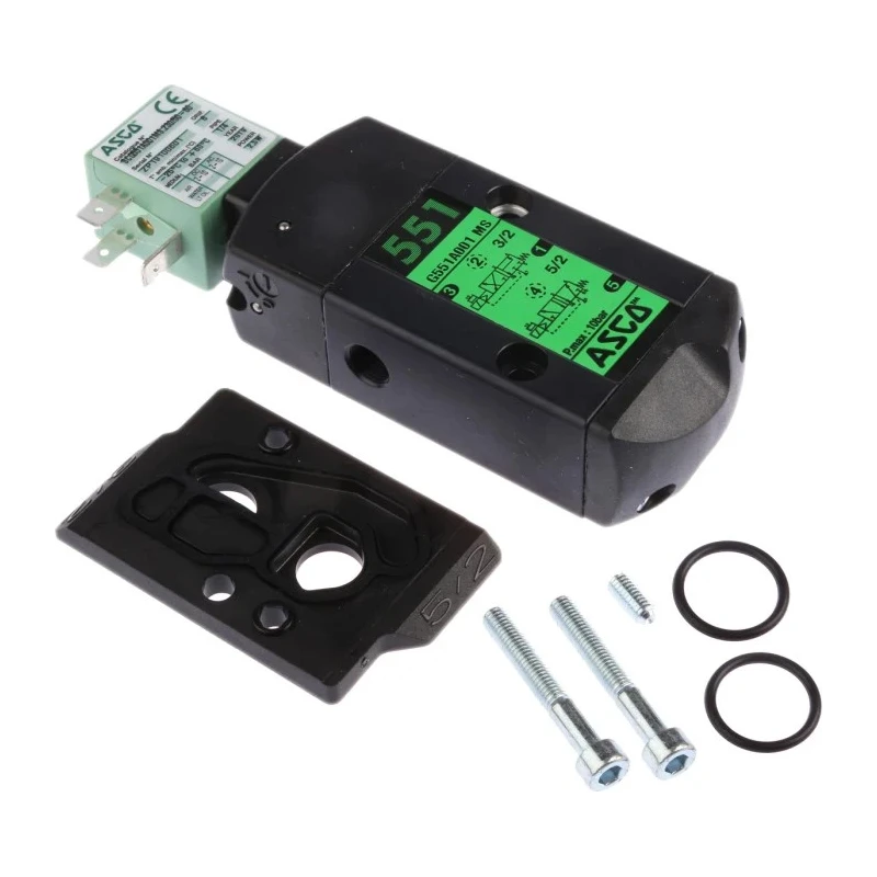 EMERSON ? ASCO EMERSON ASCO Pneumatic Solenoid Valve Pilot/Spring ISO 228-1 551 Series 230V AC SCG551A001MS.230/50-60