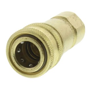 Parker Brass Hydraulic Quick Connect Coupling Female G 1/8 in Zinc Plated, Chromated, 210 bar BH1-60-BSPP