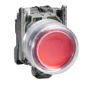Schneider Electric Harmony XB4 Series Push Button Switch, Spring Return, Panel Mount, 22 mm Cutout, SPST, Red LED XB4BP42
