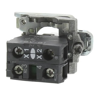 Schneider Electric Harmony Series Contact & Light Block, 24V AC/DC, White LED, SPST, Screw Terminal, 10A Current ZB4BW0B11