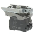 Schneider Electric Harmony Series Contact & Light Block, 24V AC/DC, White LED, SPST, Screw Terminal, 10A Current ZB4BW0B11