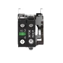 Schneider Electric Harmony Series Contact & Light Block, 24V AC/DC, White LED, SPST, Screw Terminal, 10A Current ZB4BW0B11