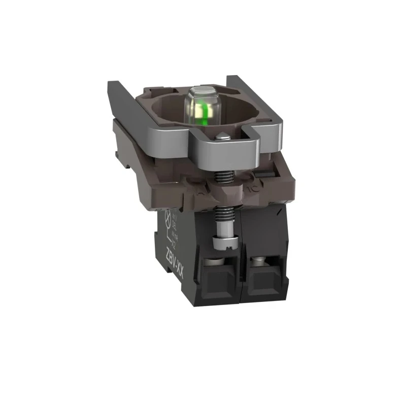 Schneider Electric Harmony Series Contact & Light Block, 24V AC/DC, White LED, SPST, Screw Terminal, 10A Current ZB4BW0B11