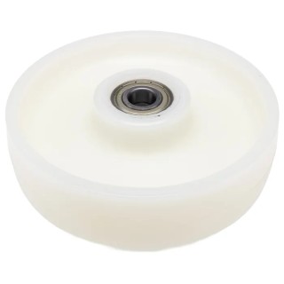 LAG White Polyamide Trolley Wheel, 600 kg Load Capacity, 200mm Diameter, 50mm Width, Ball Bearing Hub 4007 CC
