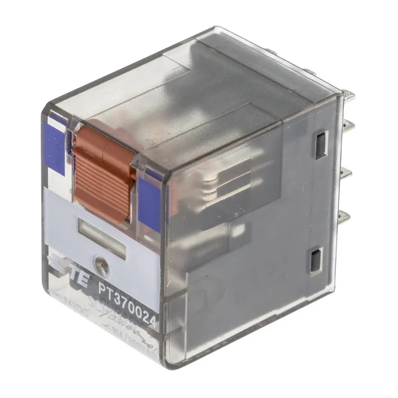 TE Connectivity PCB Power Relay, 24V dc Coil Voltage, 10A Switching Current, 3PDT Contact Configuration PT370024 6-1419111-1