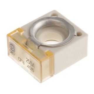 Littelfuse 250A Grey, White Car Fuse 58V DC Ceramic Body 23.5mm x 20mm x 11.5mm CF8 Series 155.0892.6251