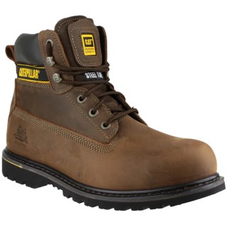 CAT Holton Brown Steel Toe Capped Men's Safety Boots Size UK 8 EU 42 P708025