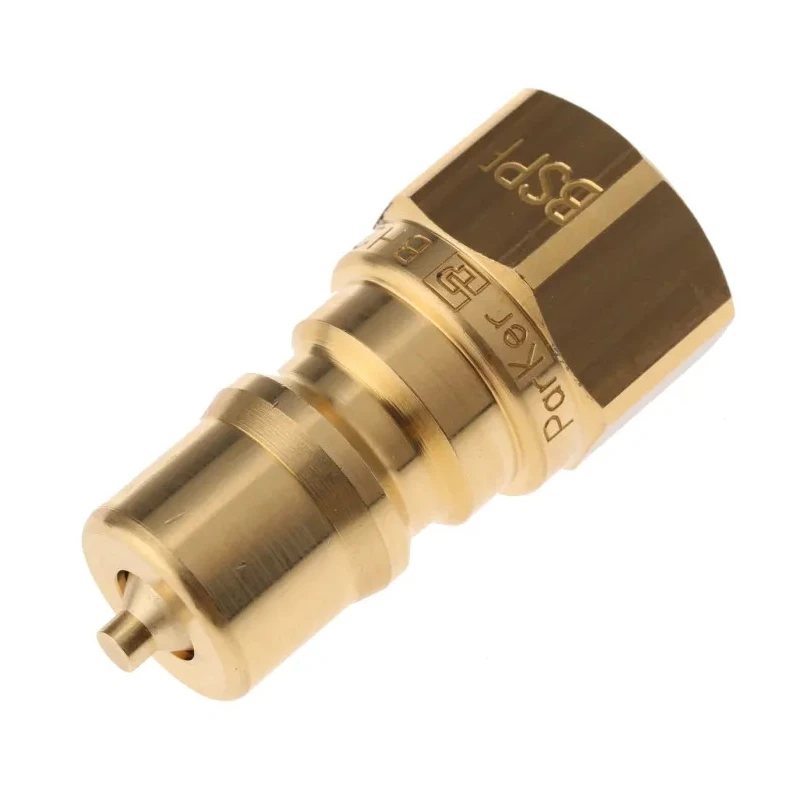Parker Brass Hydraulic Quick Connect Coupling Female G 1/4 in, 1000 psi BH2-61-BSPP