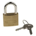 ABUS Weatherproof Keyed Steel and Brass Padlock, 6 mm Shackle Diameter, 21 mm Shackle Length, 40 mm Body XR0060 40