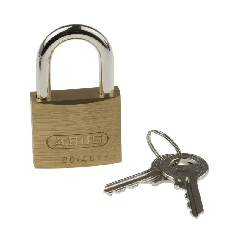 ABUS Weatherproof Keyed Steel and Brass Padlock, 6 mm Shackle Diameter, 21 mm Shackle Length, 40 mm Body XR0060 40