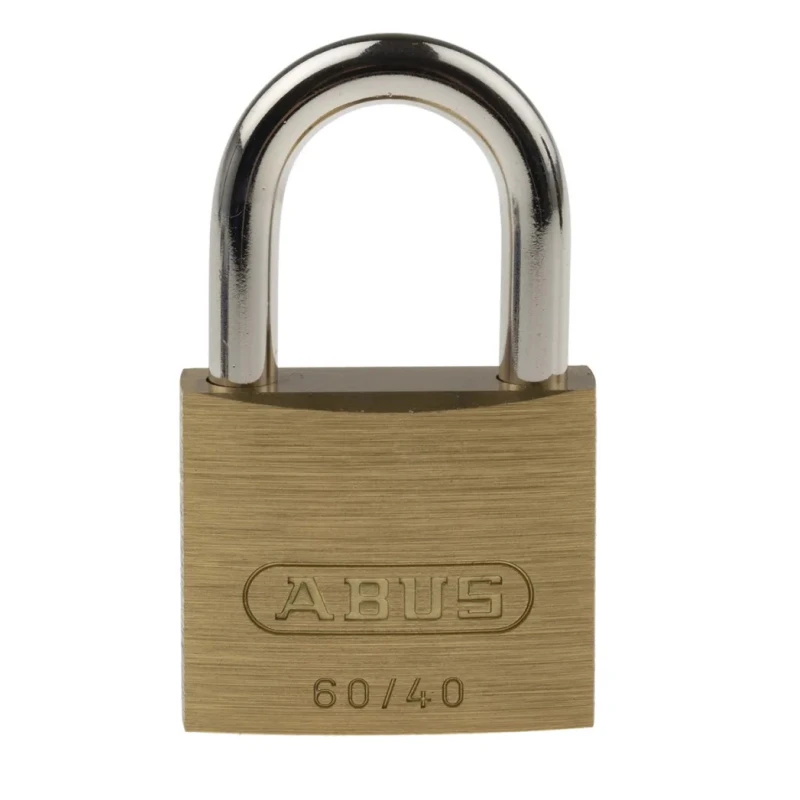 ABUS Weatherproof Keyed Steel and Brass Padlock, 6 mm Shackle Diameter, 21 mm Shackle Length, 40 mm Body XR0060 40