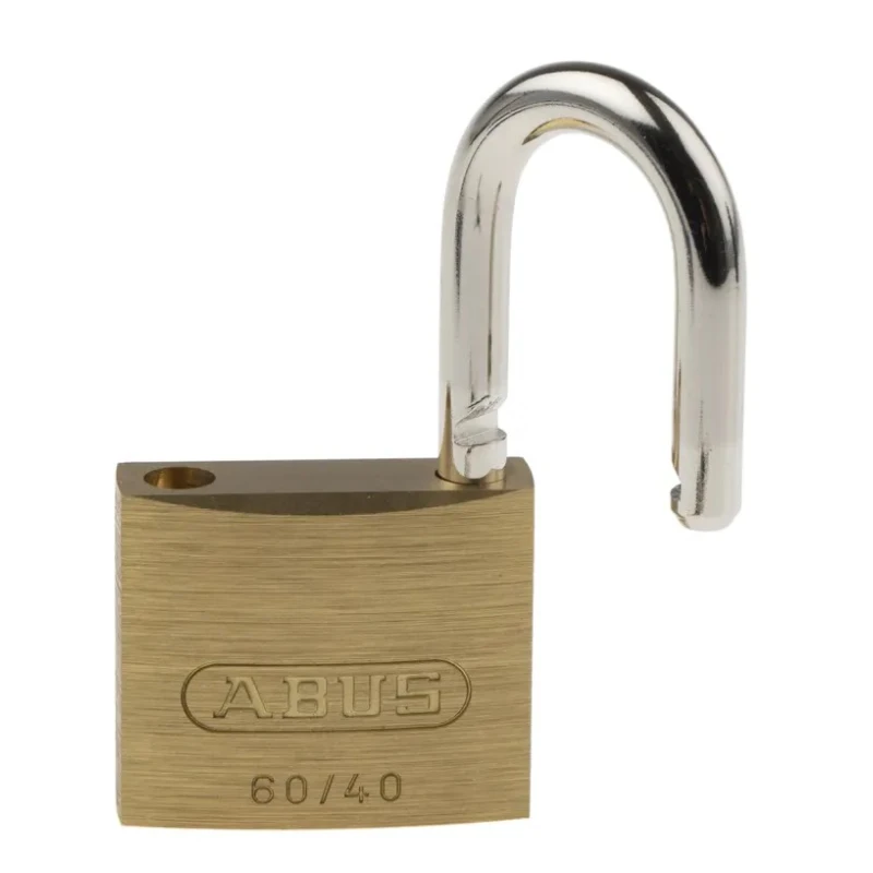 ABUS Weatherproof Keyed Steel and Brass Padlock, 6 mm Shackle Diameter, 21 mm Shackle Length, 40 mm Body XR0060 40