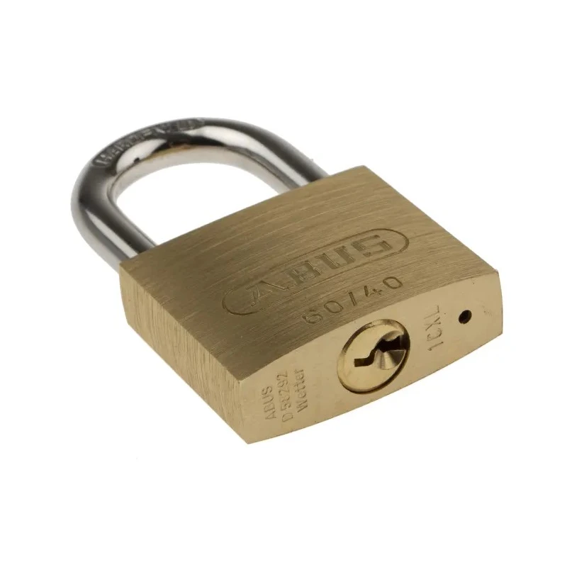 ABUS Weatherproof Keyed Steel and Brass Padlock, 6 mm Shackle Diameter, 21 mm Shackle Length, 40 mm Body XR0060 40