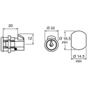 Euro-Locks a Lowe & Fletcher group Company Die Cast Slam Lock, 20 mm Panel-to-Tongue, Chrome Finish 5836002