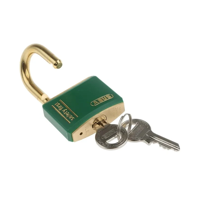 ABUS Keyed Brass Weatherproof Safety Padlock 40mm Body, 6 mm Shackle Diameter, 23 mm Shackle T84MB/40 VERT SAFETY FIRST