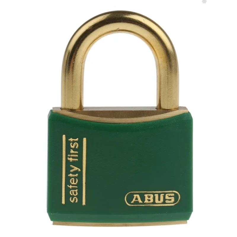 ABUS Keyed Brass Weatherproof Safety Padlock 40mm Body, 6 mm Shackle Diameter, 23 mm Shackle T84MB/40 VERT SAFETY FIRST