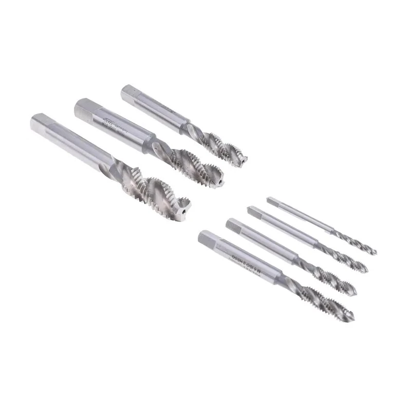 RS PRO 7 Piece HSS Spiral Flute Metric Tap Set M3 to M12 Thread Standard 340-6568