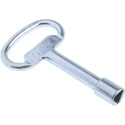 Steinbach & Vollman 1-way Control Cabinet Key Model 0.95.0666.0, Galvanised Steel Body, Triangular Lock DIN 1774