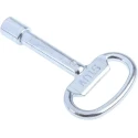 Steinbach & Vollman 1-way Control Cabinet Key Model 0.95.0666.0, Galvanised Steel Body, Triangular Lock DIN 1774
