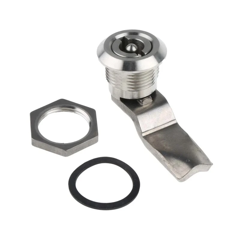 Steinbach & Vollman Stainless Steel Tumbler Lock, 26 mm Panel-to-Tongue 20.2 x 20.2 mm, Key Unlock 341-0214