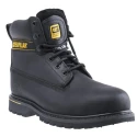 CAT Holton Black Steel Toe Capped Men's Safety Boots, Lace Up Closure, Heat Resistant Sole, Size UK 10 EU 44 P708026