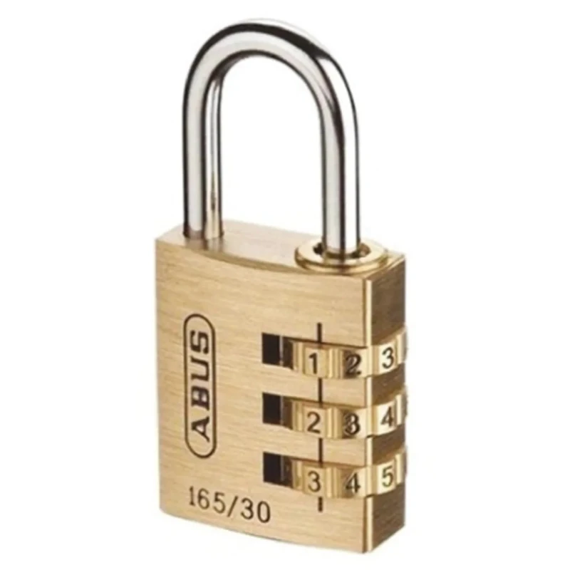 ABUS Steel and Brass Weatherproof Combination Padlock 5mm Shackle Diameter 30mm Body XR0165 30