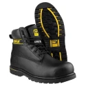 CAT Holton Black Steel Toe Capped Men's Safety Boots Size EU 42, UK 8, Lace Up Closure, Heat Resistant Sole P708026