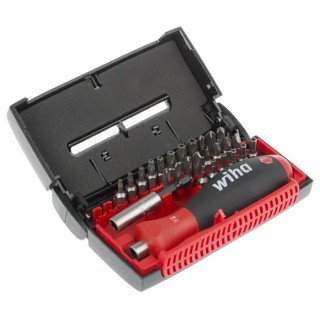 Wiha Security Bit Set 27-Piece with Hexagon BO, Spanner, Torx BO, Tri-Wing Tips 25 mm 09393