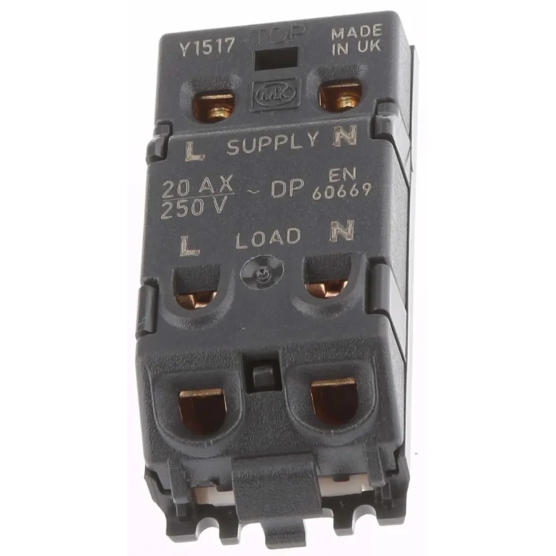 MK Electric 1 Way White 20A Grid Plus Series Switch Insert Module K4917 WHI
