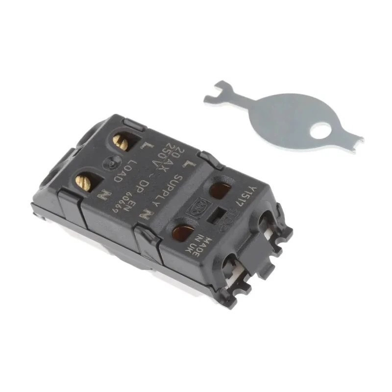 MK Electric 1 Way White 20A Grid Plus Series Switch Insert Module K4917 WHI