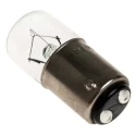 RS PRO Tubular Clear Indicator Light 24V AC 5W 200mA BA15D Base 16mm Diameter 35mm Length 1000h Lifespan BA15D