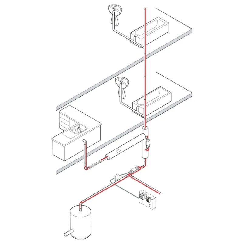 Chemelex Trace Heating Connection Kit 47 mm x 240 mm x 64 mm, Operating Temperature -15 °C to 85 °C CE-02