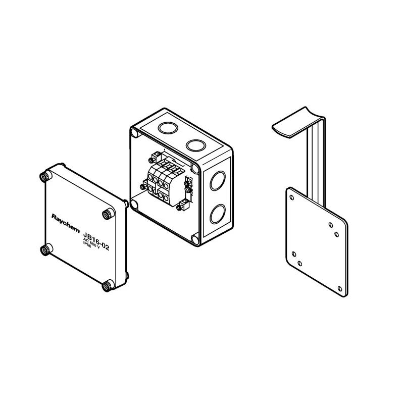 Chemelex Trace Heating Junction Box Kit JB16-02, Temperature-Resistant Termination Box with Support Bracket, Germany Origin