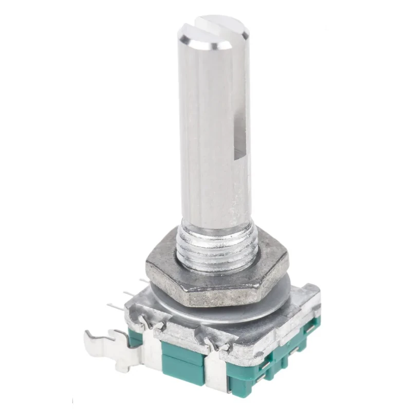 Alps Alpine 15 ppr Pulse Incremental Mechanical Rotary Encoder with 6 mm Slot Shaft, Quadrature, Through Hole EC11B152420G