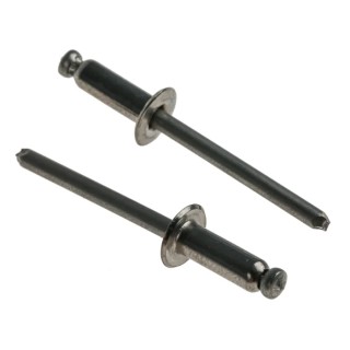 POP Stainless Steel Blind Rivet 4.8 mm Dome Head Plain Finish SSD66SSBS