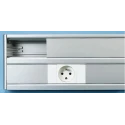 Planet-Wattohm Cable Trunking Logix Series Grey Aluminium W50mm x D50 mm x L2 m W50mm