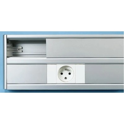 Planet-Wattohm Cable Trunking Logix Series Grey Aluminium W50mm x D50 mm x L2 m W50mm