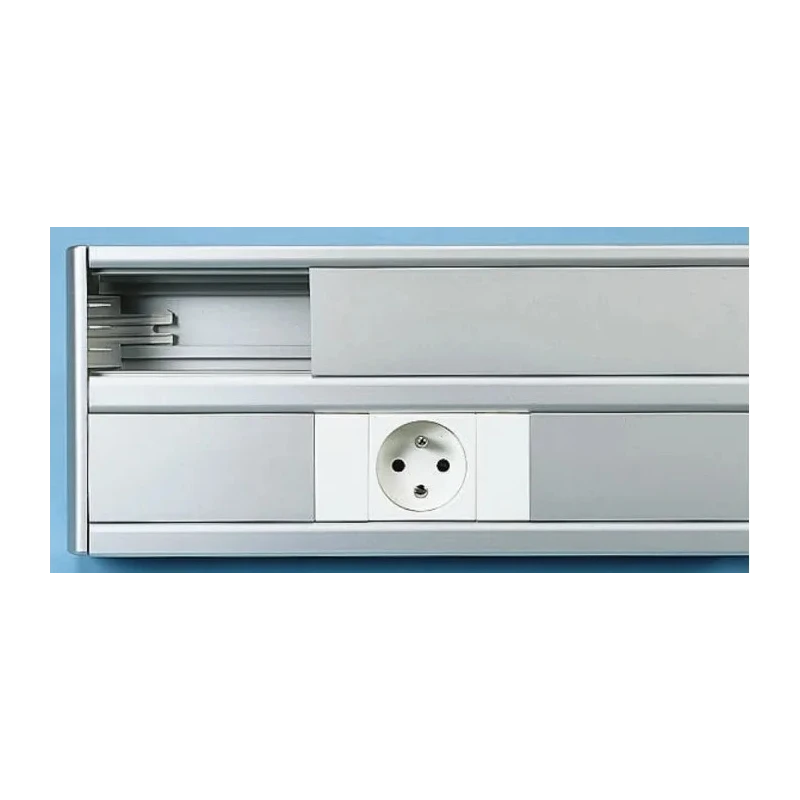 Planet-Wattohm Cable Trunking Logix Series Grey Aluminium W50mm x D50 mm x L2 m W50mm