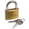 ABUS Keyed Steel Brass Padlock Weatherproof 8 mm Shackle, 50 mm Body XR0060 50KA1
