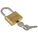 ABUS Keyed Steel Brass Padlock Weatherproof 8 mm Shackle, 50 mm Body XR0060 50KA1