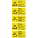 Idento Yellow Polyvinyl Chloride Safety Label même en position d'arrêt de l'interrupteur principal, ACHTUNG! Bei ESSW19052