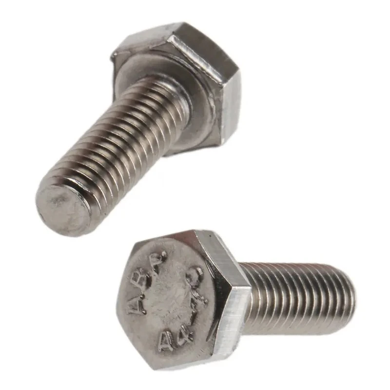 RS PRO Plain Stainless Steel Hex Bolt M4 x 12 mm DIN 933 316 A4 Stainless Steel 263-2126