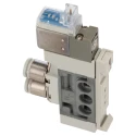 SMC Pneumatic Solenoid Valve 5/2 Solenoid Rc 6 mm One-Touch Fitting 24V DC 0.4W Die Cast Zinc Body  SY3000